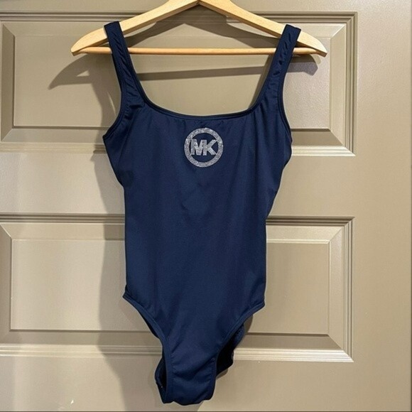 Michael Kors U-Neck Maillot Black One piece Swimsuit - Bodysuit Size 6 - Picture 3 of 11